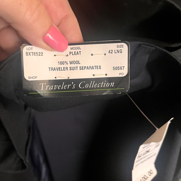 Jos. A. Bank Dark Blue Suit - Tags $760 - Jacket Size 50 - pants 42 Long - Picture 5 of 8